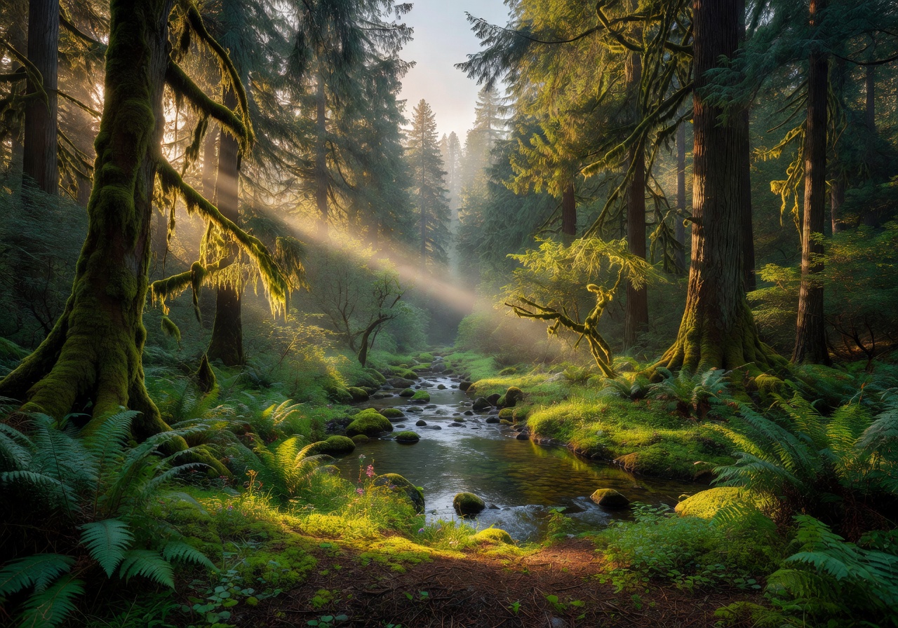 Beautiful forest view captured with professional camera gear